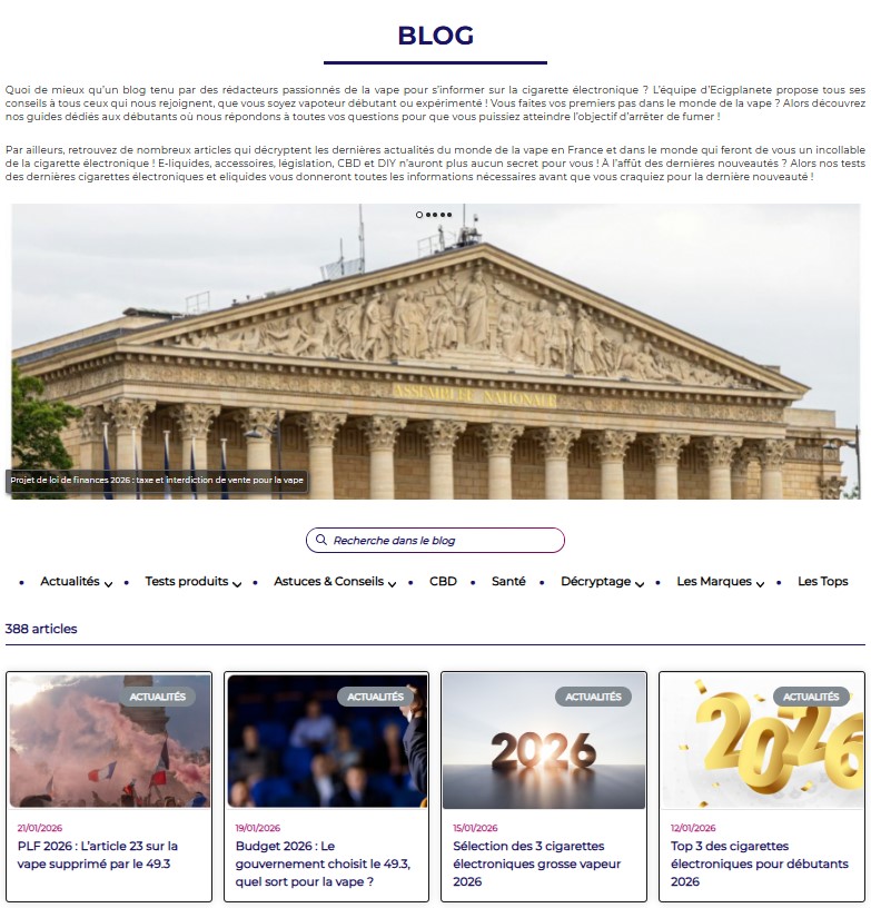 Home page blog Ecigplanete